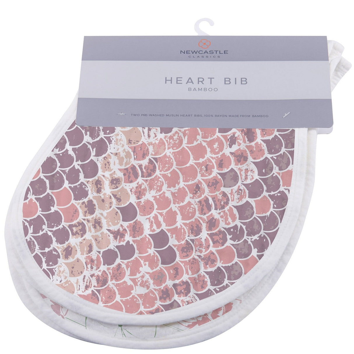 Under The Sea Bamboo Heart Bib 2PK - HoneyBug