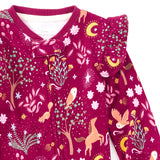 Bamboo Blend Ruffle Zip Footie - Woodland Dreams