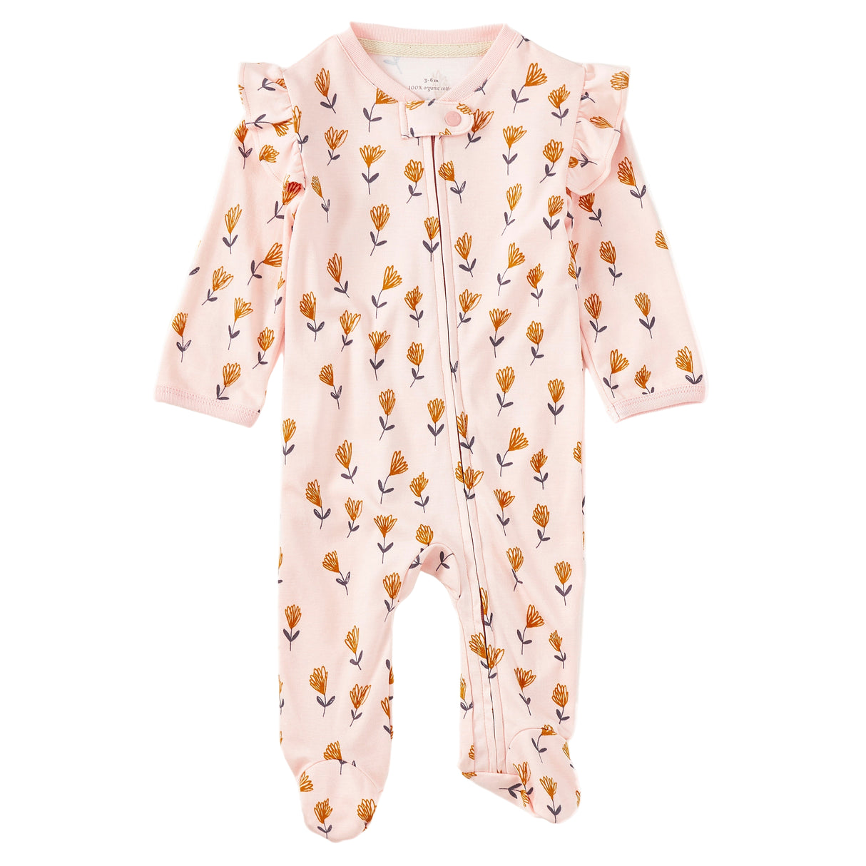 Bamboo Blend Ruffle Zip Footie - Wild At Heart