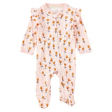 Bamboo Blend Ruffle Zip Footie - Wild At Heart