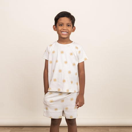 Organic Tee & Shorts Set - Summer Sun - HoneyBug 