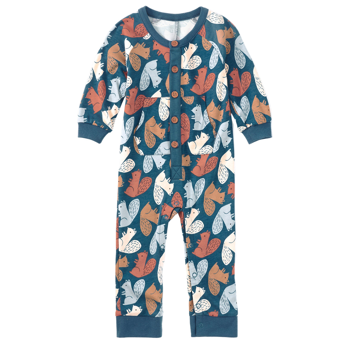 Bamboo Blend Kangaroo Romper - Squirrel Scurry