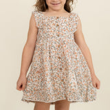 Organic Flutter Buttoned Tiered Dress - Magnolia - HoneyBug 