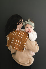 Mustard Mudcloth Muslin Burp Cloth - HoneyBug 