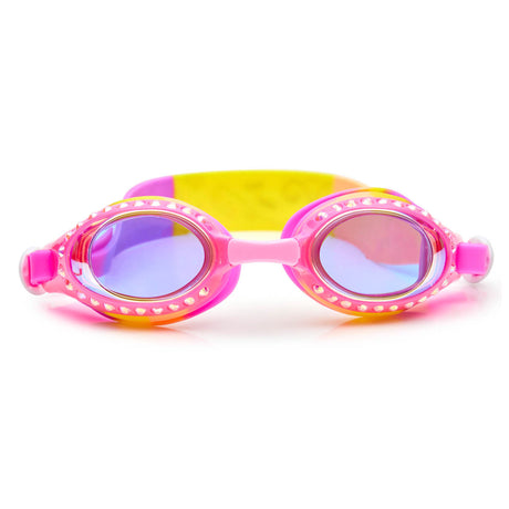 Peachie Pink Bandana Kids' Swim Goggles - HoneyBug 