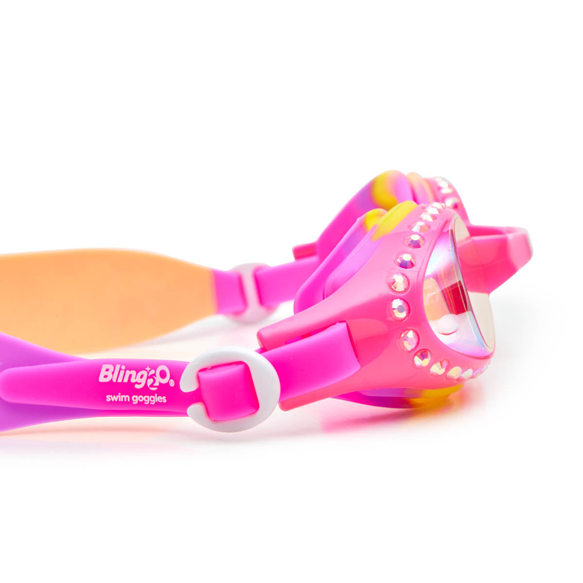 Peachie Pink Bandana Kids' Swim Goggles - HoneyBug 
