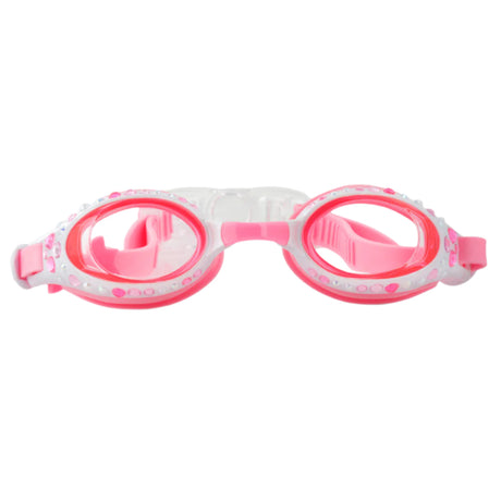 Pearl White Beautiful Bows Girl Kids' Swim Goggles - HoneyBug 