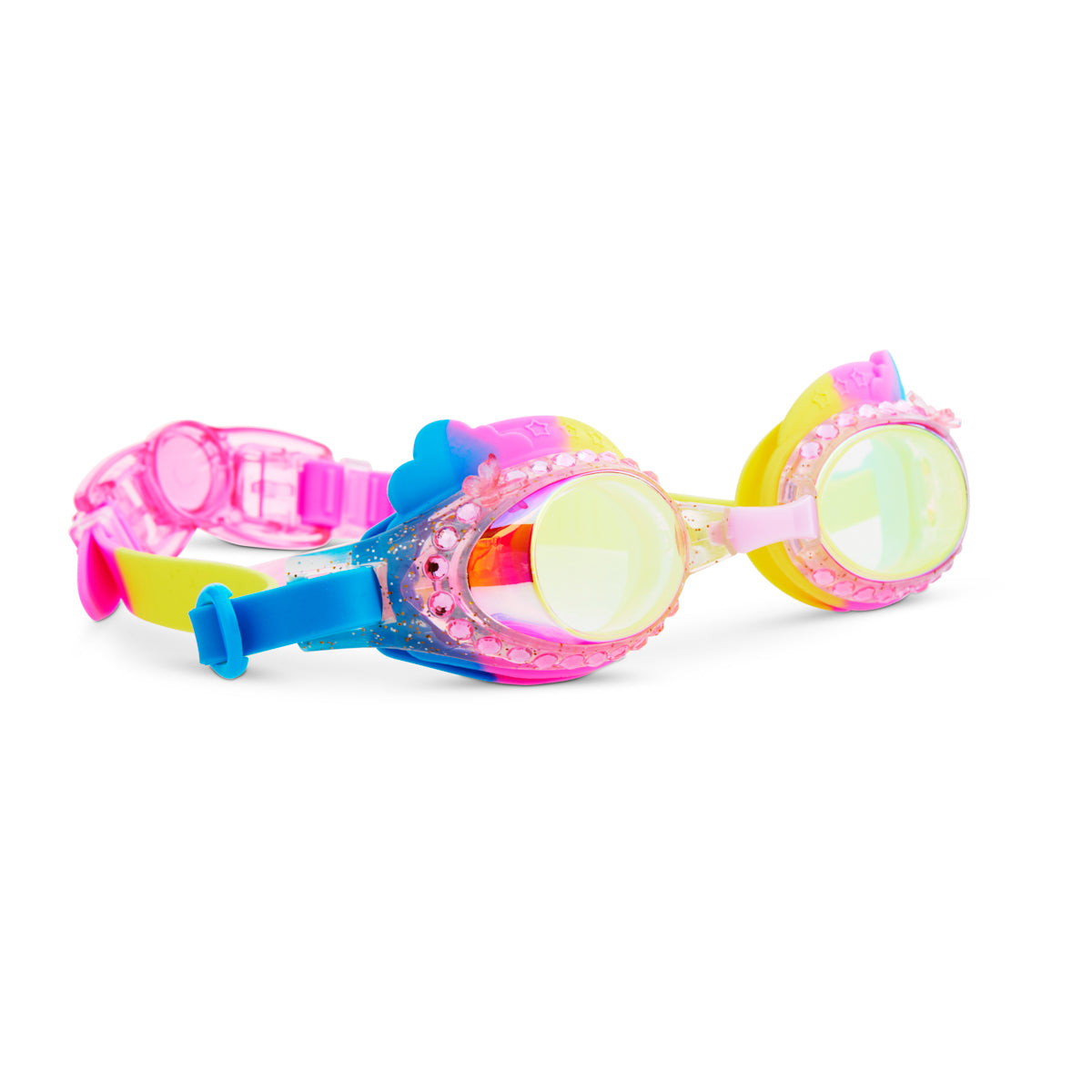 Colorful Clouds Rainbow Girl Kids' Swim Goggles - HoneyBug 