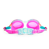 Bedazzled Blue Sparkling Summer Girl Kids' Swim Goggles - HoneyBug 