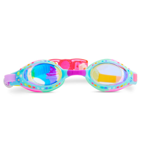 Barrier Reef Blue Tropical Getaway Girl Kids' Swim Goggles - HoneyBug 
