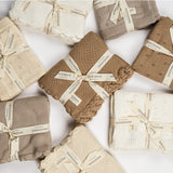 Organic Cotton Pointelle Baby Knit Blanket - Beige