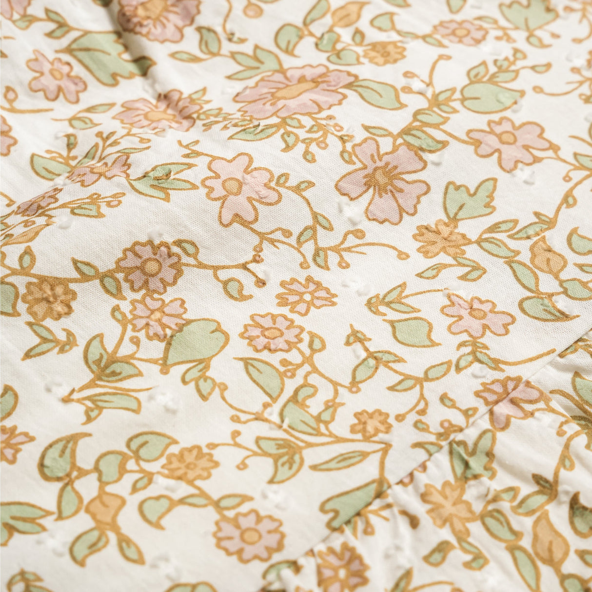 Organic Puff Sleeve Collar Dress - Tuscan Bloom - HoneyBug 