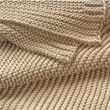 Organic Knit Throw Blanket - Sand