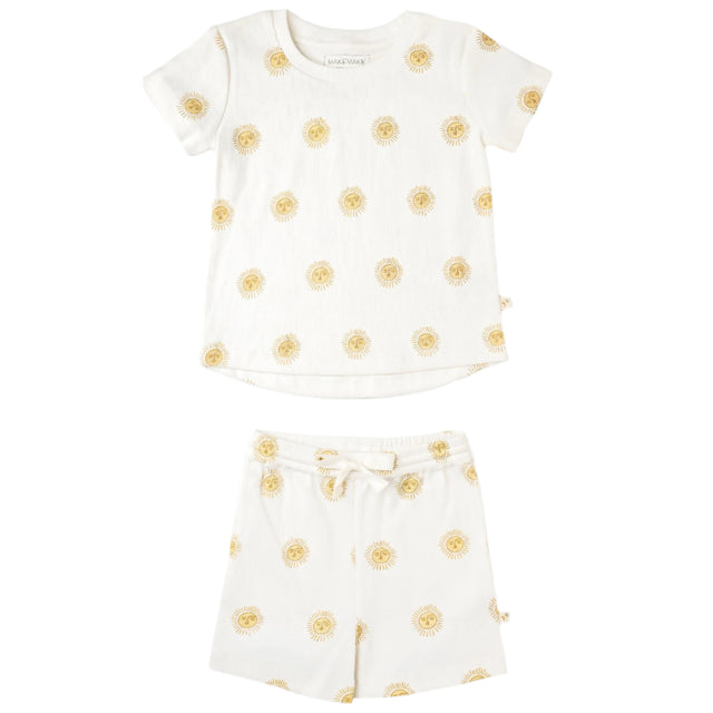Organic Tee & Shorts Set - Summer Sun - HoneyBug 