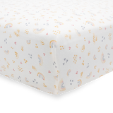 Stretch Knit Crib Sheet - Rainbows - HoneyBug 
