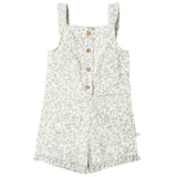 Organic Flutter Jumpsuit - Sage Floral - HoneyBug 