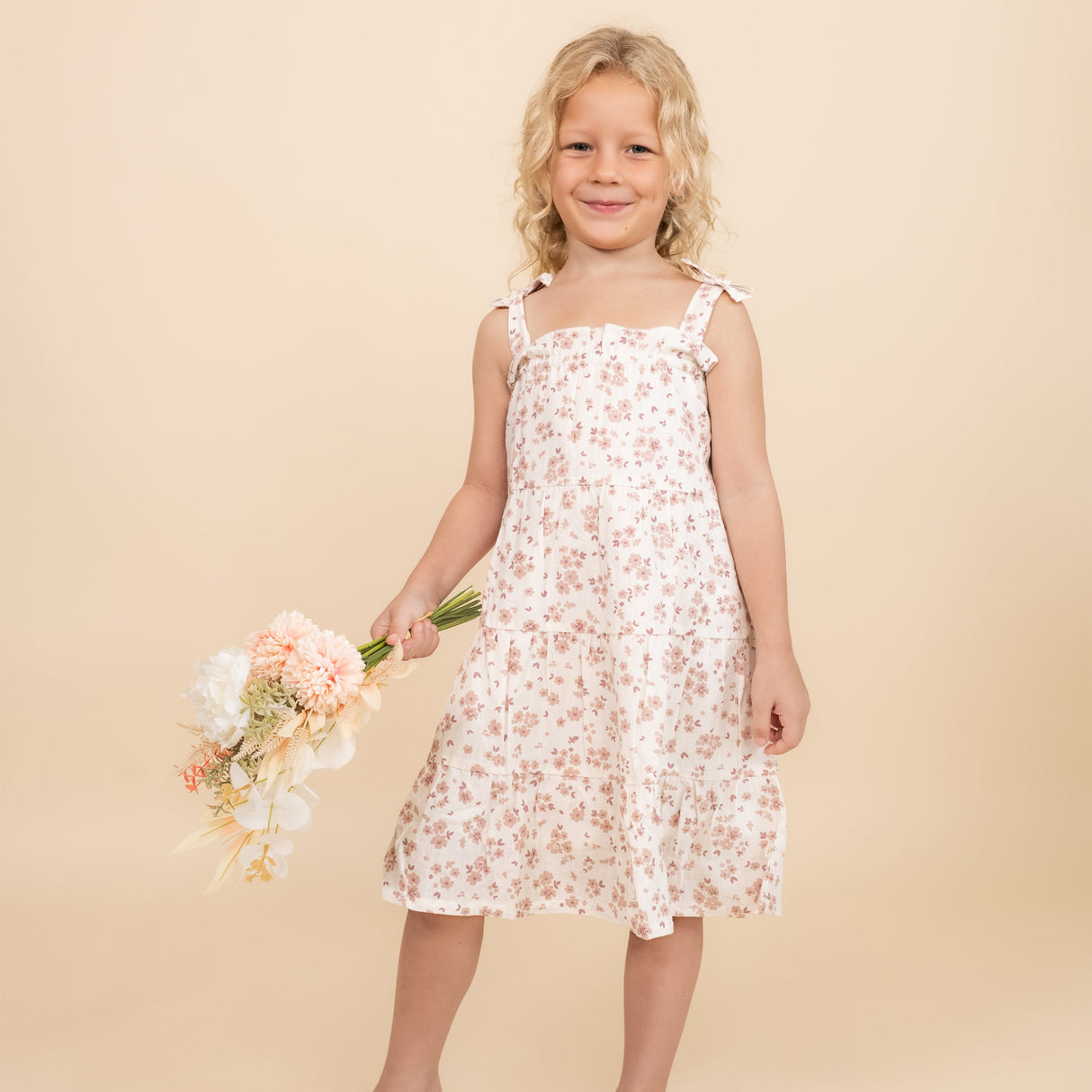 Organic Tiered Dress - Petit Floral - HoneyBug 