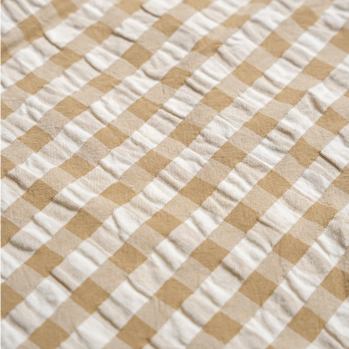 Organic Flutter Summer Dress - Brown Chequered - HoneyBug 