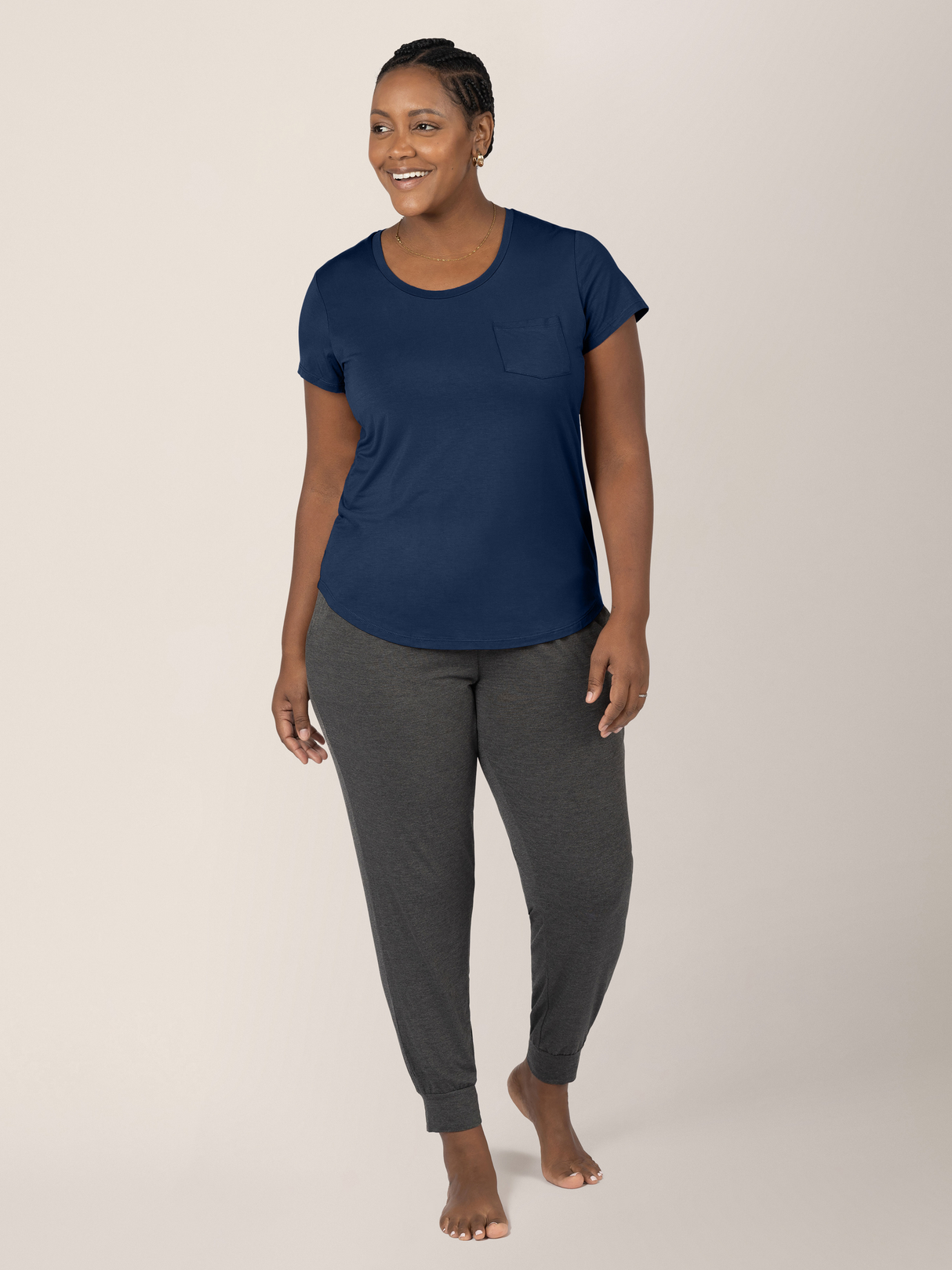 Everyday Nursing & Maternity T-shirt | Navy - HoneyBug 