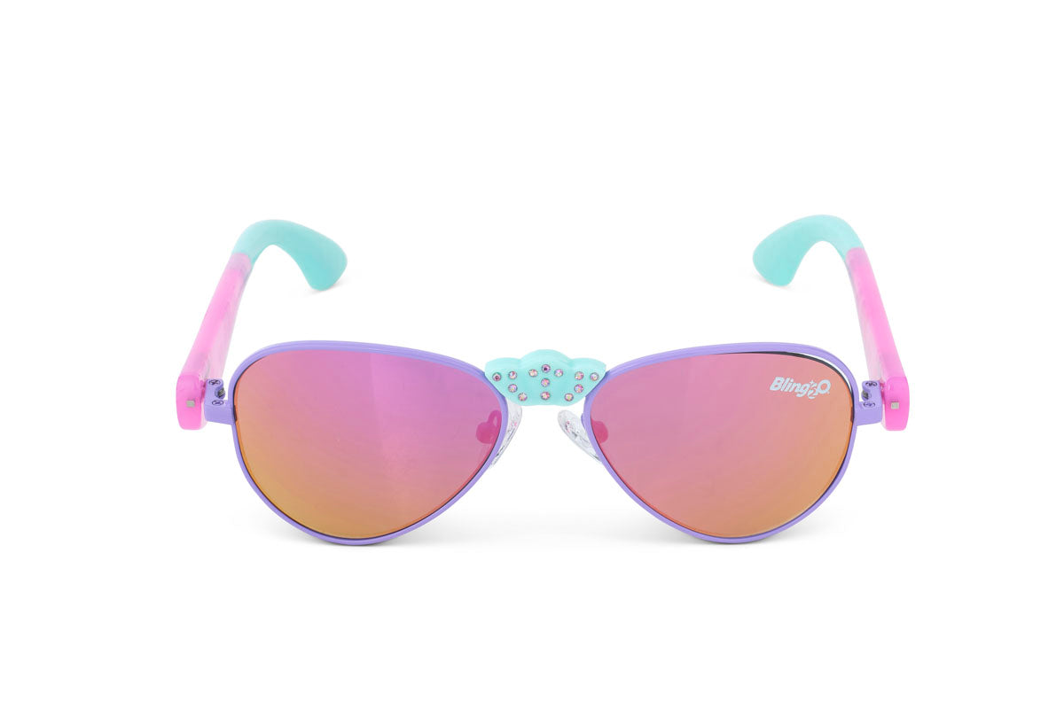 Suntan Turquoise Hampton Beach Kids' Sunglasses - HoneyBug 