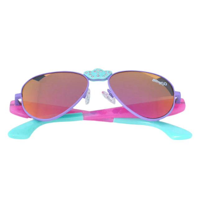 Suntan Turquoise Hampton Beach Kids' Sunglasses - HoneyBug 