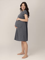 Universal Labor & Delivery Gown | Grey Heather - HoneyBug 