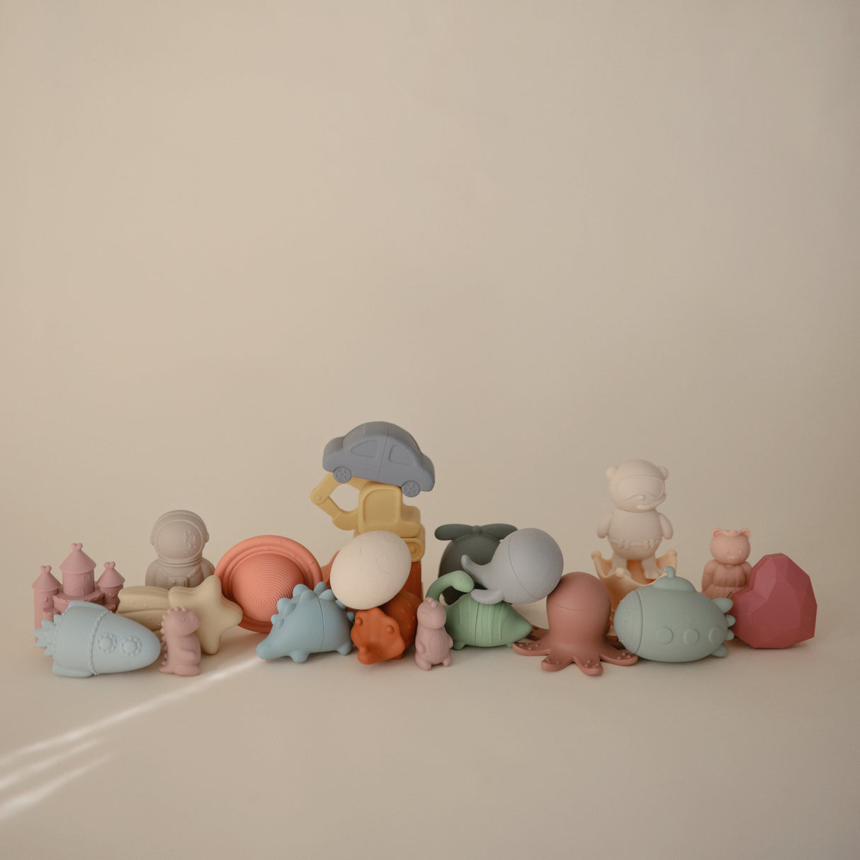 Dino Mold Free Bath Play Set - 4 Pack - HoneyBug 