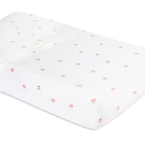 Changing Pad Cover | Cradle Sheet Set - Mauve Tulips & Stripes - HoneyBug 