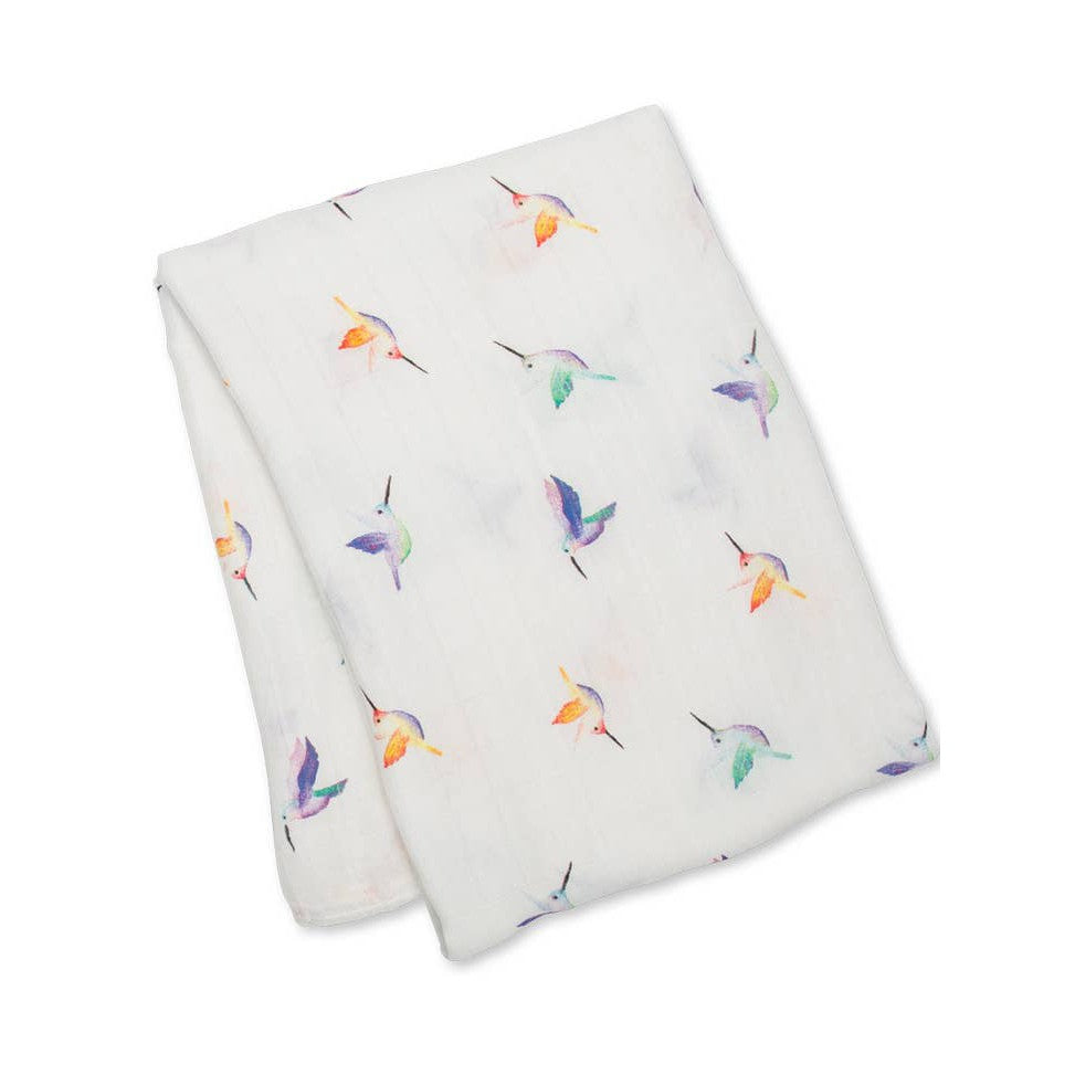 Deluxe Bamboo Swaddle - Hummingbird - HoneyBug 