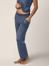 Davy Nursing & Maternity Pajama Set | Slate Blue - HoneyBug 
