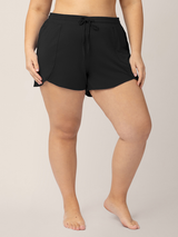 Bamboo Maternity & Postpartum Lounge Shorts | Black - HoneyBug 