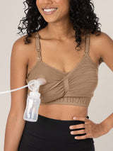 Sublime® Hands-Free Pumping & Nursing Bra | Latte - HoneyBug 