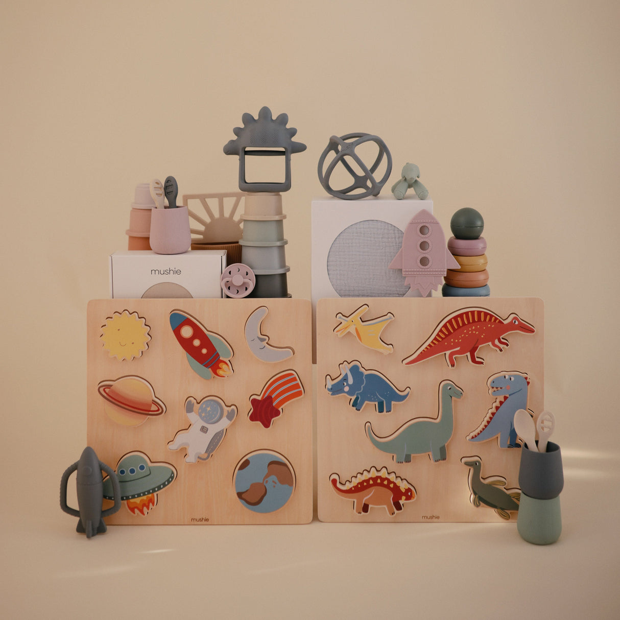 Wooden Dino Puzzle - HoneyBug 