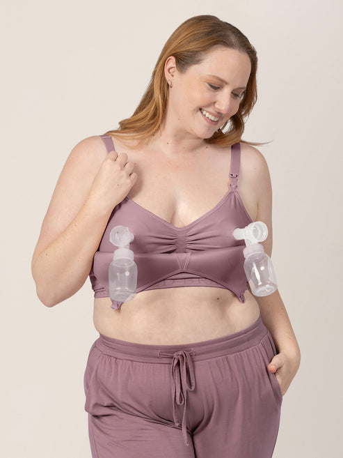 Signature Sublime® Contour Hands-Free Pumping & Nursing Bra | Twilight - HoneyBug 
