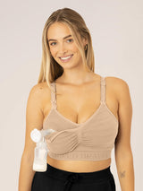 Sublime® Hands-Free Pumping & Nursing Bra | Beige - HoneyBug 