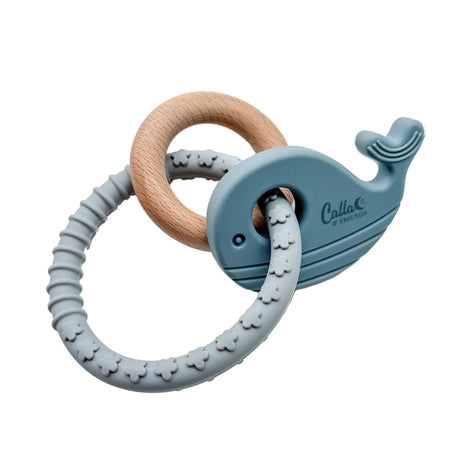 Whale Silicone & Beechwood Teether