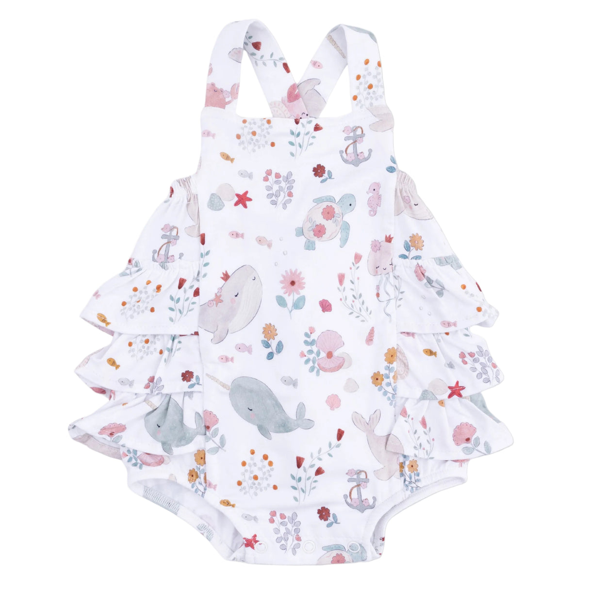 Garden Sea Creatures - Ruffle Sunsuit