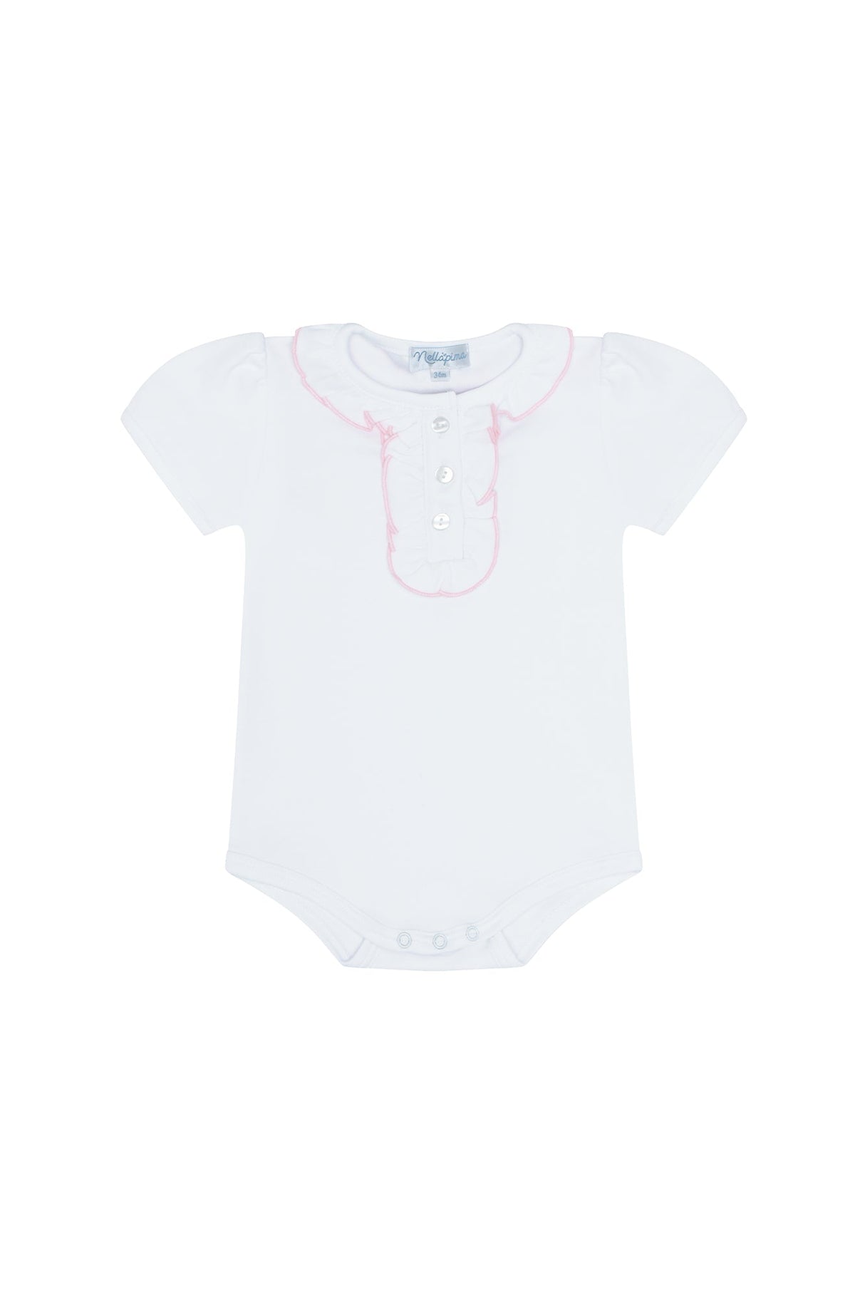Ruffle Short Sleeve Onesie - HoneyBug 