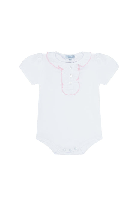 Ruffle Short Sleeve Onesie - HoneyBug 