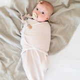 2 Pack Cotton Muslin Swaddle Blanket - Sage Pear & Solid Sage - HoneyBug 