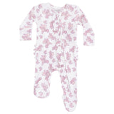 2 Way Ruffle Zipper Footie - Countryside Coreopsis - HoneyBug 