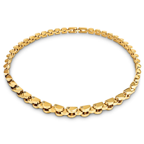Onyx Watch Band Choker Necklace - HoneyBug 