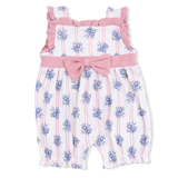 Stripe Dot Roses - Bow Playsuit