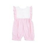Bubbly Whale with Bow  Pink - Ruffle Playsuit