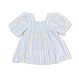 Odalys Floral Stripe - Puff Sleeve Baby Doll Dress and Bloomer