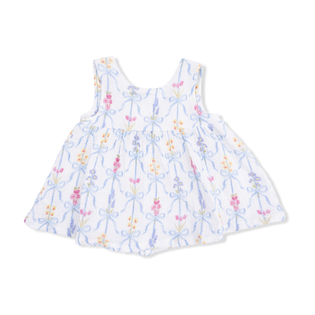 Ribbon Bouquets - Dress with Bow & Bloomer with Bow on Headband Set