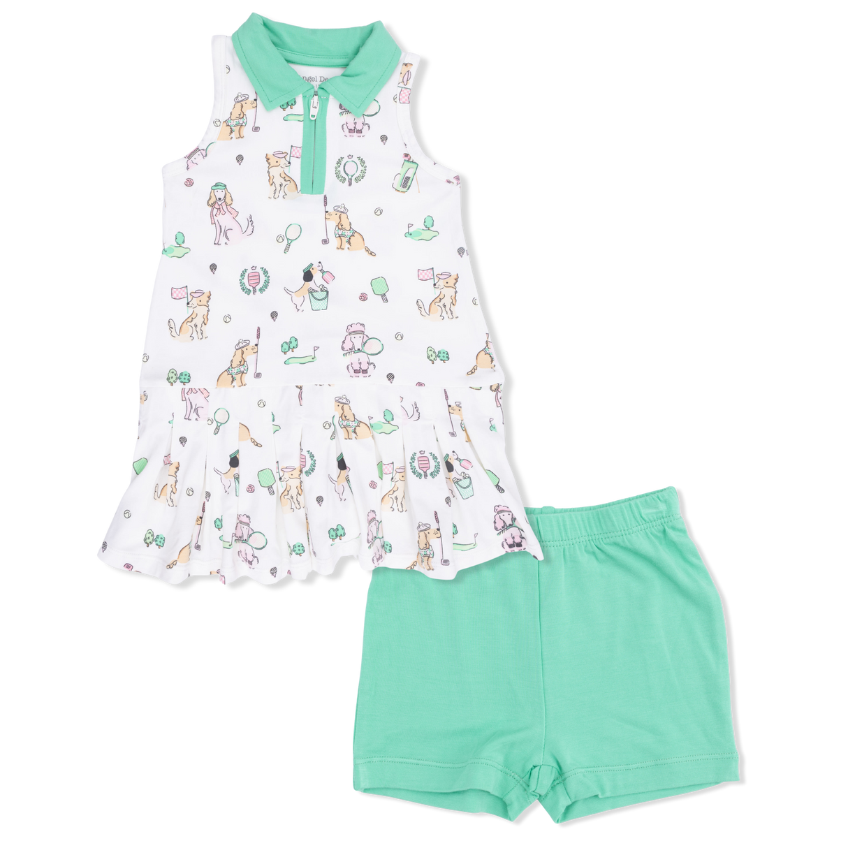 Country Club Dogs Pink - Polo Tennis Dress with Cartwheel Short