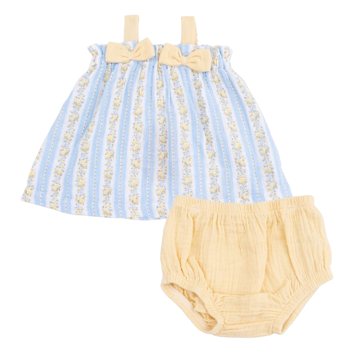 Odalys Floral Stripe - Top with Bows and Ruffle Leg Bloomer
