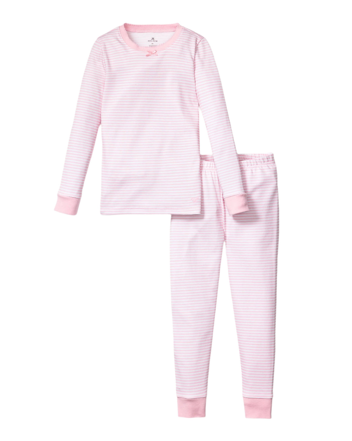 Kid's Pima Snug Fit Pajama Set in Pink Stripes