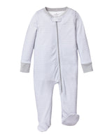 Baby's Pima Romper in Grey Stripes